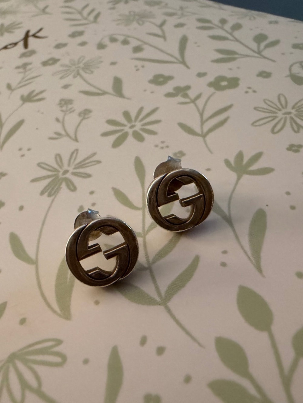 Gucci stud earrings sterling silver